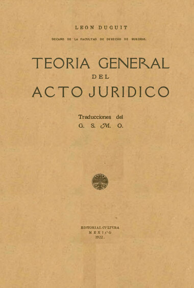 Teoría General Del Acto Jurídico. Colección Fondo Reservado De La ...